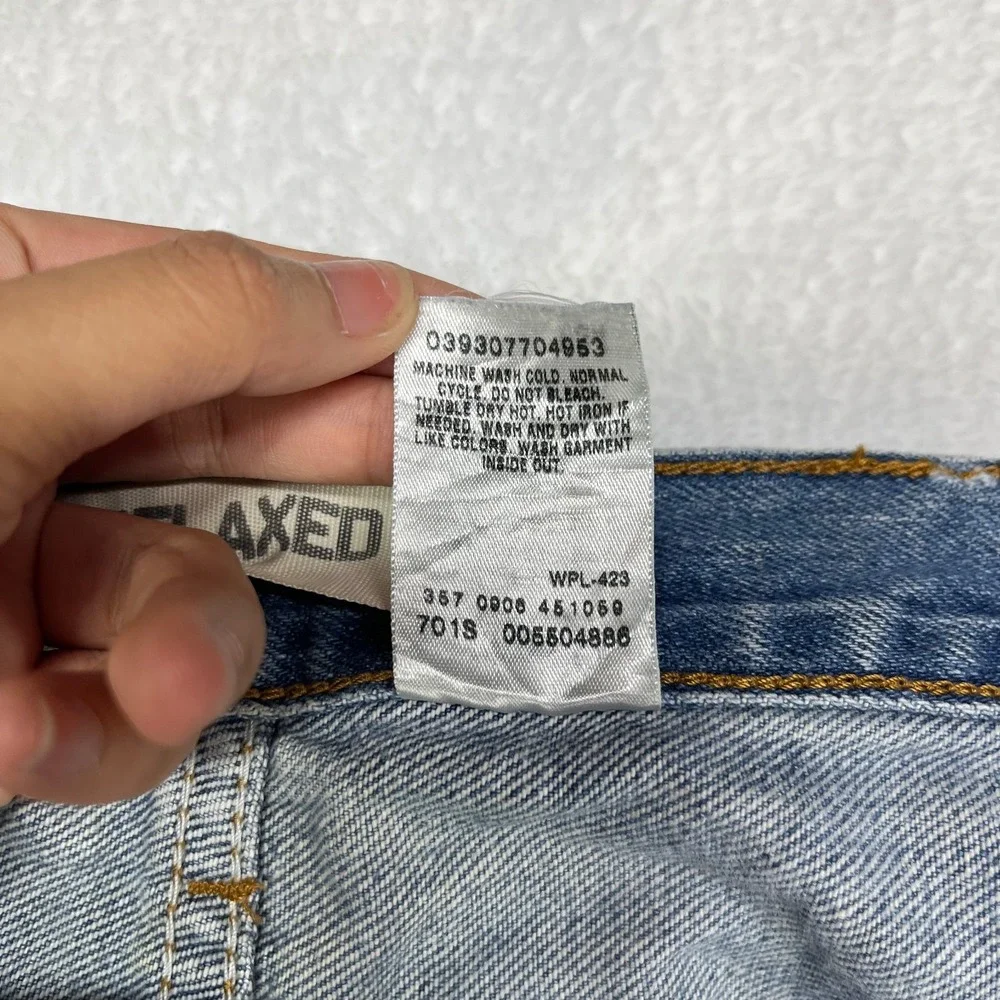 Levi's 550 Relaxed‎ Fit Straight Jeans Men's Blue Denim Mid Rise Classic - 37X32